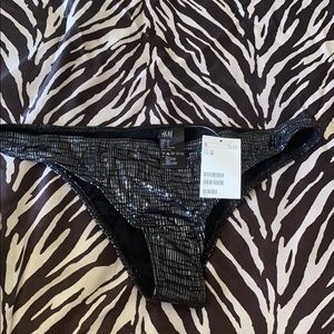 BRAND NEW METALLIC BLUE BIKINI BOTTOMS SIZE LARGE